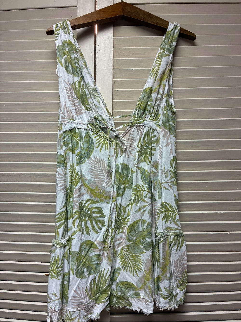 Women's Ocean Drive Green Tropical Print Summer Dress